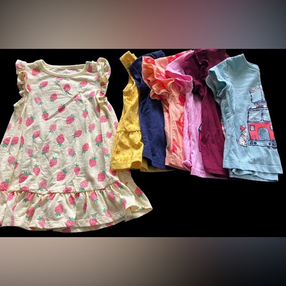 Garanimals Other - Colorful Toddler 18m 1 dress and 6 shirts lot